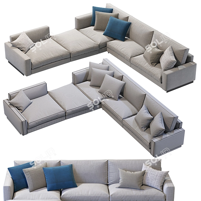 Arflex Rendezvous Sofa: Elegant and Comfortable 3D model image 4