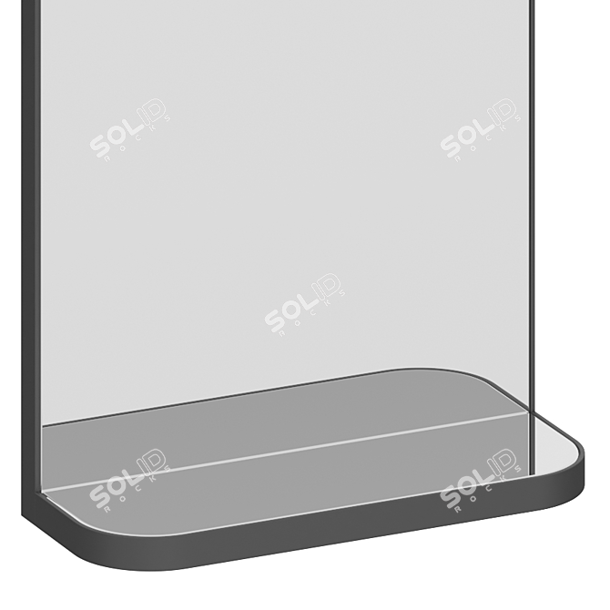 Sleek Fino Wall Mirror 3D model image 2