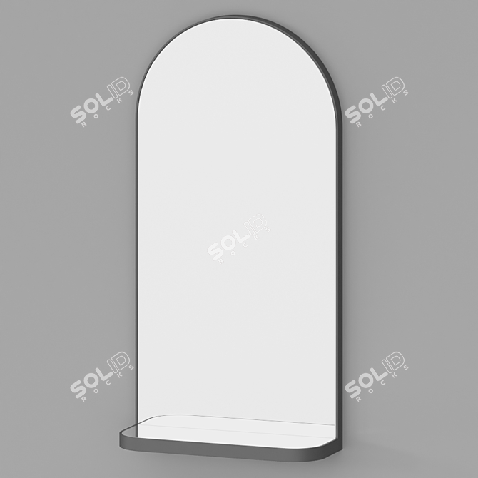 Sleek Fino Wall Mirror 3D model image 3