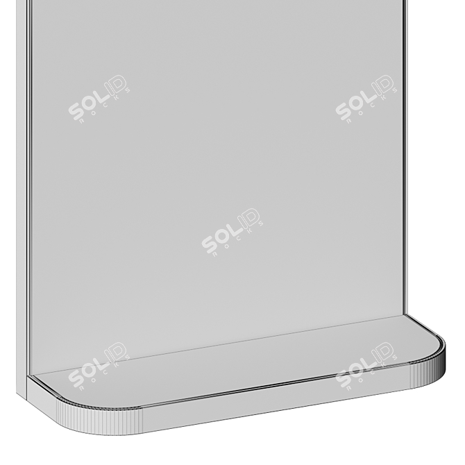 Sleek Fino Wall Mirror 3D model image 4