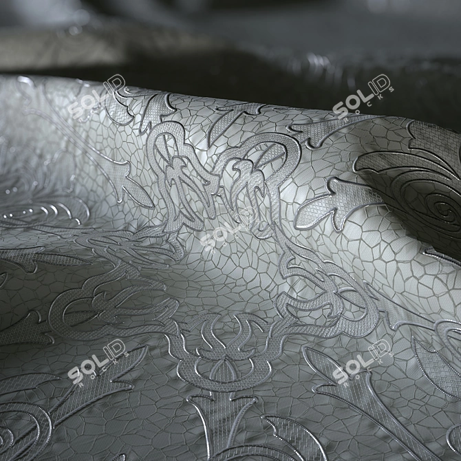 Procedural Lace Embroidery: 4K PBR PNG 3D model image 4