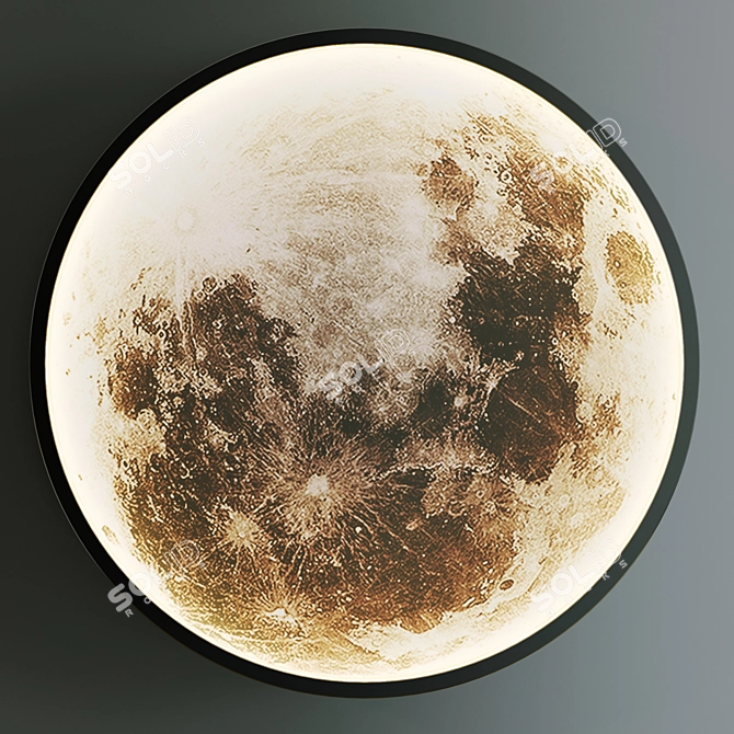 Cosmic Illuminators: Moon & Earth 3D model image 2