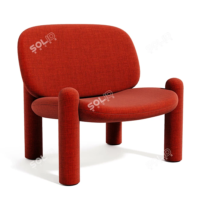 Cozy Tottori Armchair 3D model image 2