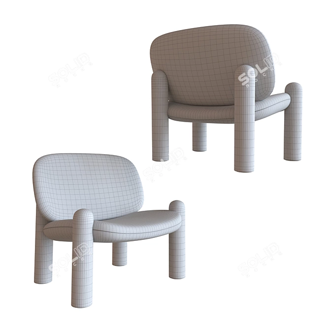 Cozy Tottori Armchair 3D model image 5