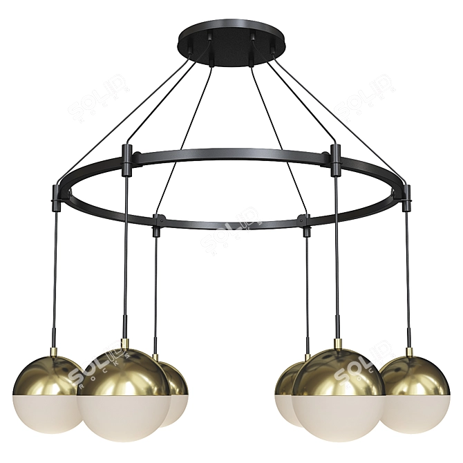 Cedar & Moss 6-Light Chandelier 3D model image 2