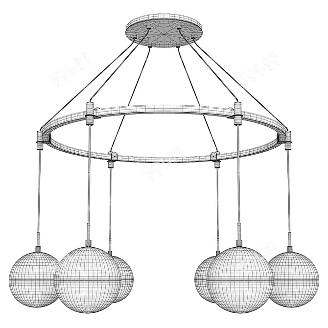 Cedar & Moss 6-Light Chandelier 3D model image 1