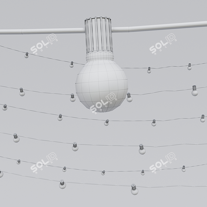 Glass Shade Hanging Pendant Light 3D model image 2