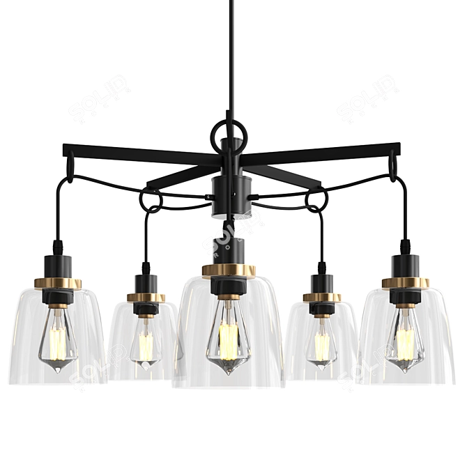 Freya Louise 5-Light Chandelier 3D model image 1