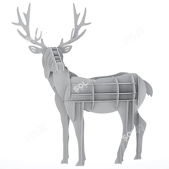 Parametric Plywood Deer 3D model image 2