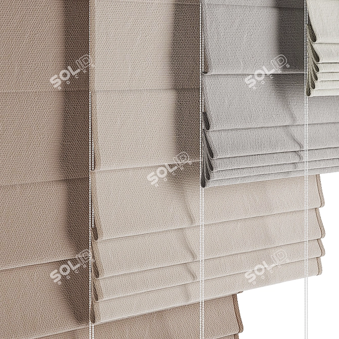  Elegant Roman Shades: High Quality 3D Model 3D model image 2