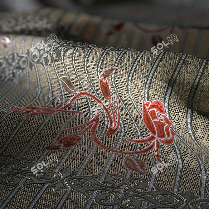 Lace Elegance | 4K Embroidery 3D model image 4