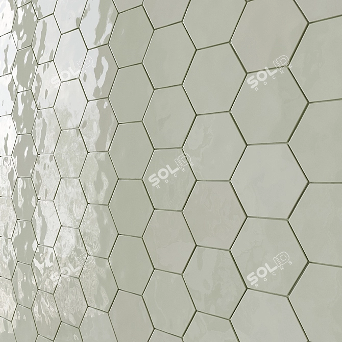 Bondi Hexagon 7 Colors - Premium Porcelain Tiles 3D model image 4