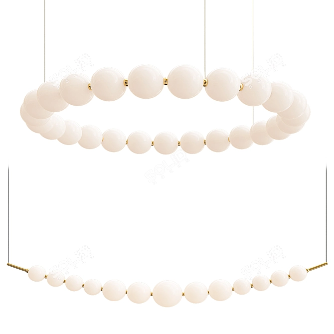 Elegant LIOBA Chandelier Collection 3D model image 1