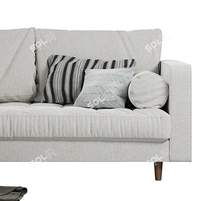 MADE Scott 4-Seater Corner Sofa: Versatile Elegance in 8 Colors 3D model image 3
