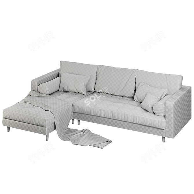 MADE Scott 4-Seater Corner Sofa: Versatile Elegance in 8 Colors 3D model image 5