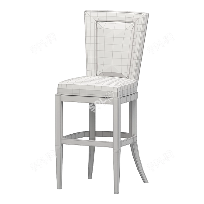 Colette Memory Swivel Bar Stool 3D model image 2