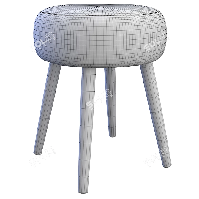 Modern Carter Stool: Stylish Seating 3D model image 4