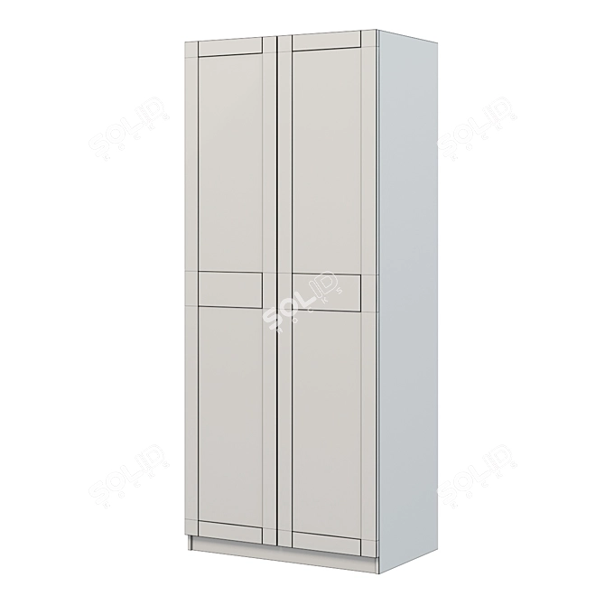 PAX GRIMO Wardrobe Combo - White, 100x60x236 3D model image 2