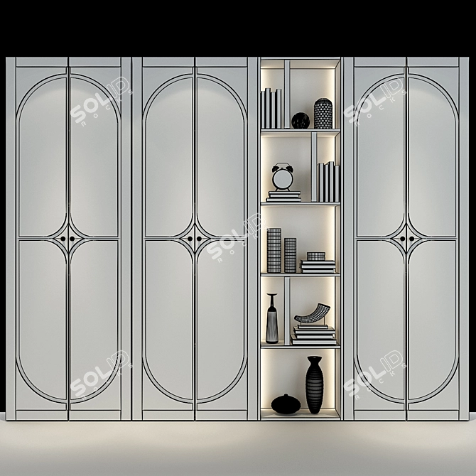 Versatile Modern Furnishings Set 3D model image 2