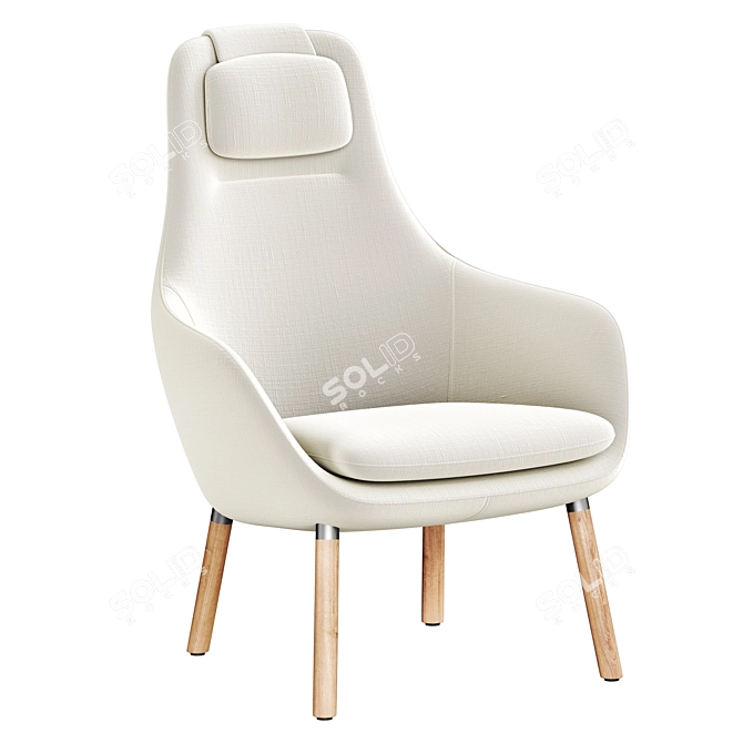 Vitra Hal Lounge Armchair: Timeless Comfort and Elegance 3D model image 1