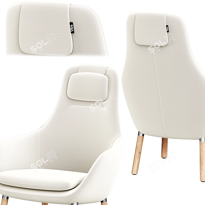 Vitra Hal Lounge Armchair: Timeless Comfort and Elegance 3D model image 2