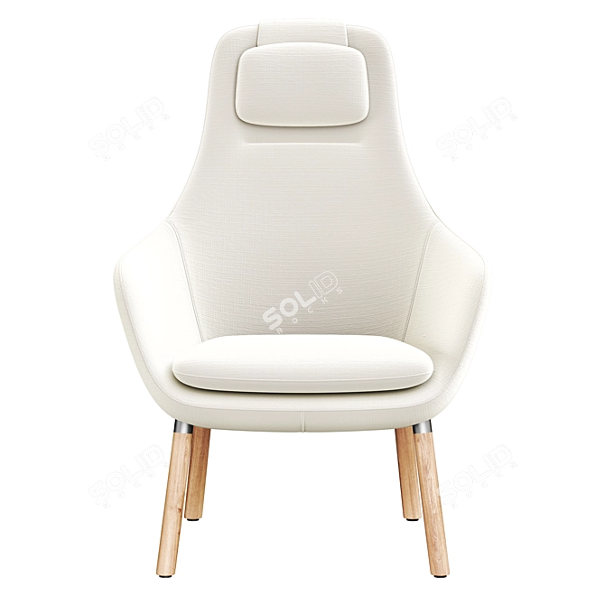 Vitra Hal Lounge Armchair: Timeless Comfort and Elegance 3D model image 3