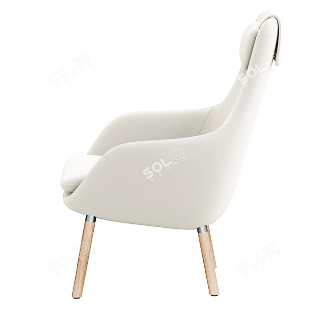 Vitra Hal Lounge Armchair: Timeless Comfort and Elegance 3D model image 4