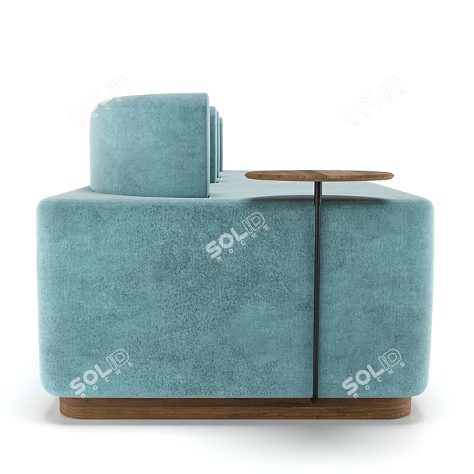 Elegant Rosette Plump Sofa 3D model image 3