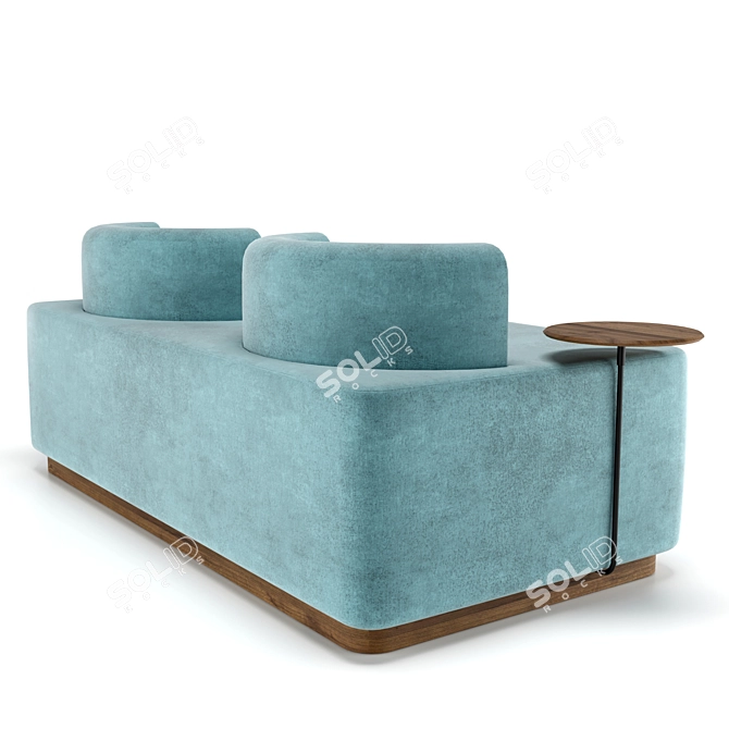 Elegant Rosette Plump Sofa 3D model image 4