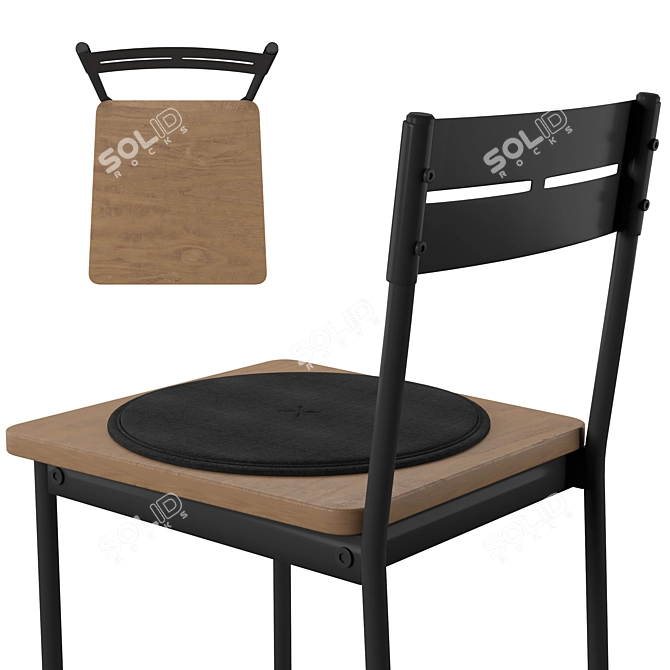 Modern SANDSBERG Bar Stool with Cushion 3D model image 4