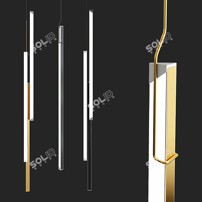 Luxurious Halo Jewel Chandelier 3D model image 1