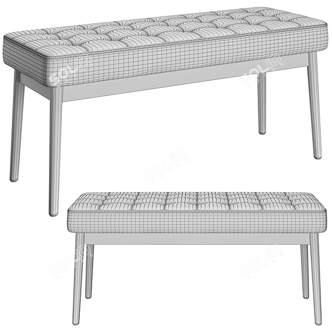 Modern Coron rendered Bench: Stylish and Functional 3D model image 4