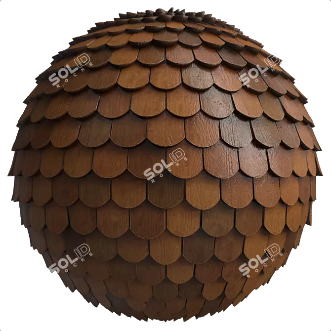 Decorative Roof Tile Materials - PBR 4k 3D model image 4