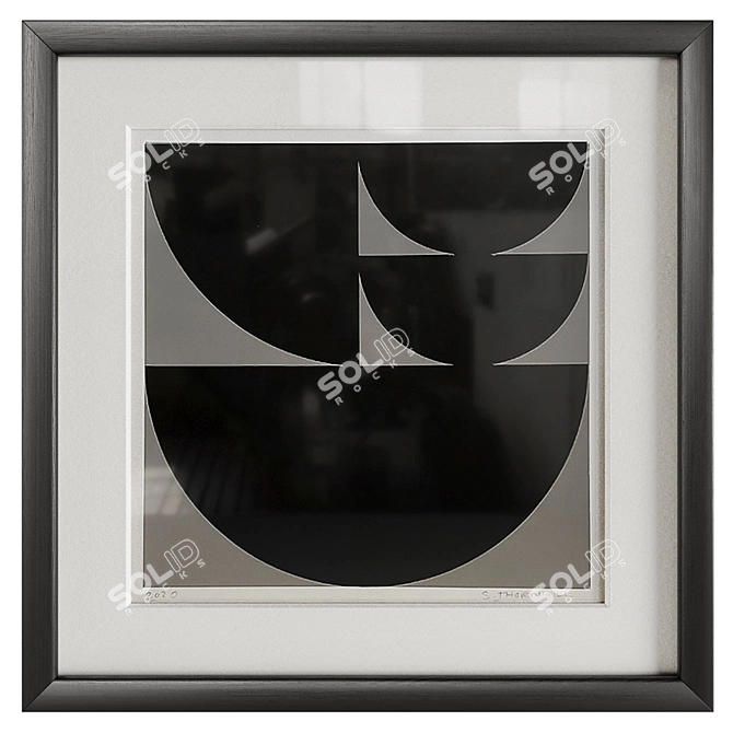 Geometric Triptych Art Prints 3D model image 3