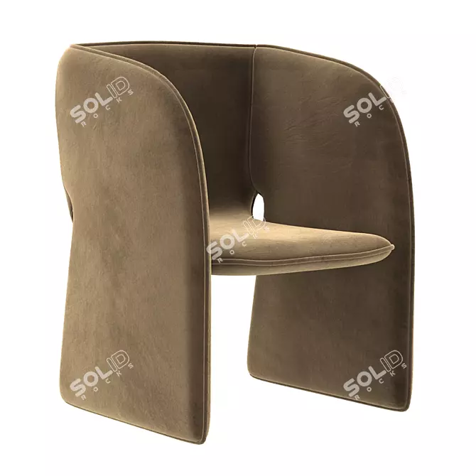 Elegant Celeste Armchair: Sophisticated Comfort. 3D model image 1