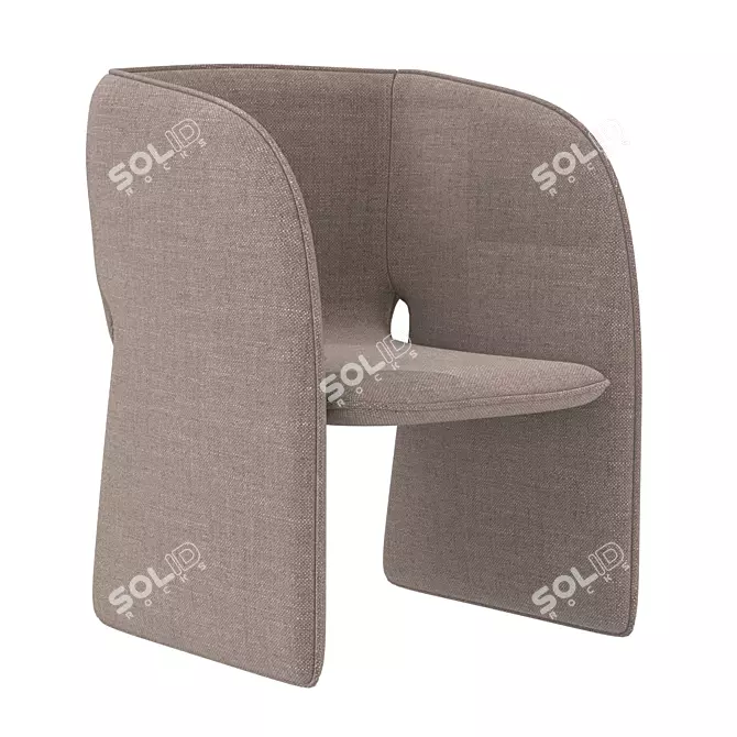 Elegant Celeste Armchair: Sophisticated Comfort. 3D model image 2