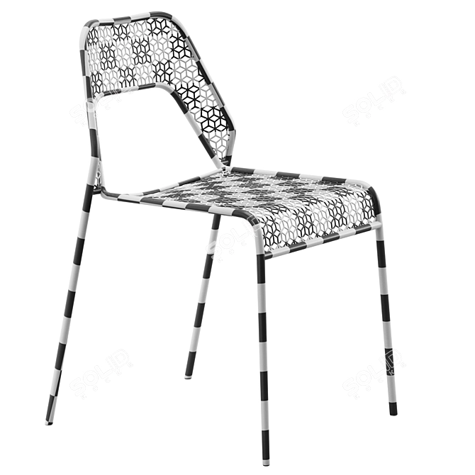 Sleek Mesh Seating Solution 3D model image 6