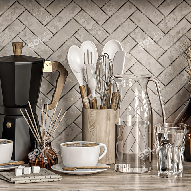 Title: Versatile 2015 Kitchen Accessories 3D model image 2