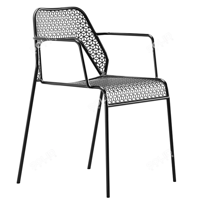 Mesh Armchair: Sleek and Stylish by Bludot 3D model image 1