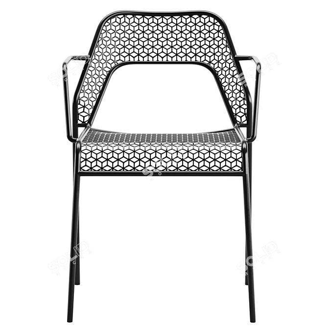 Mesh Armchair: Sleek and Stylish by Bludot 3D model image 2