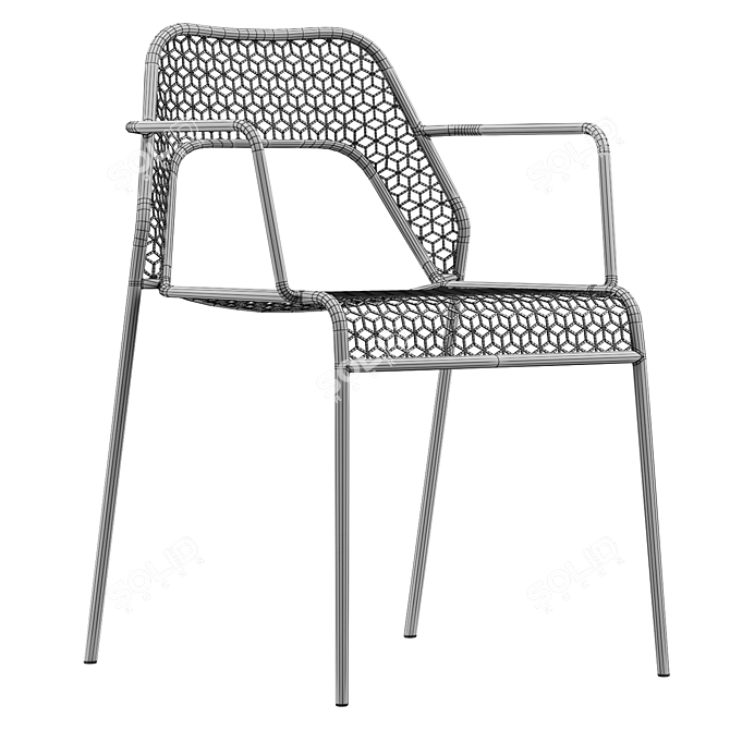 Mesh Armchair: Sleek and Stylish by Bludot 3D model image 5