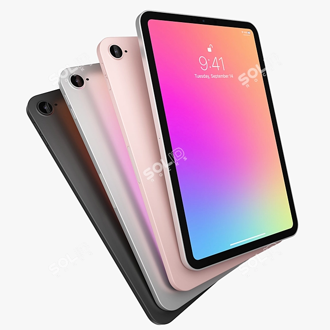 Sleek Apple iPad Mini 6 3D model image 6