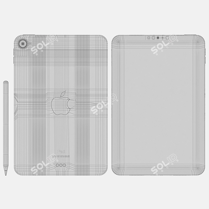 Sleek Apple iPad Mini 6 3D model image 7