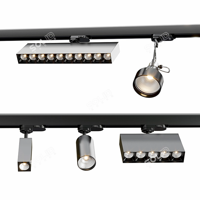 AQFORM Modern Track Lights 3D model image 2