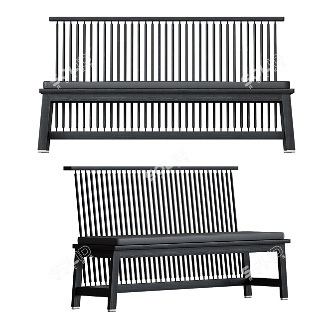 ErgoBack Bench 3D model image 3