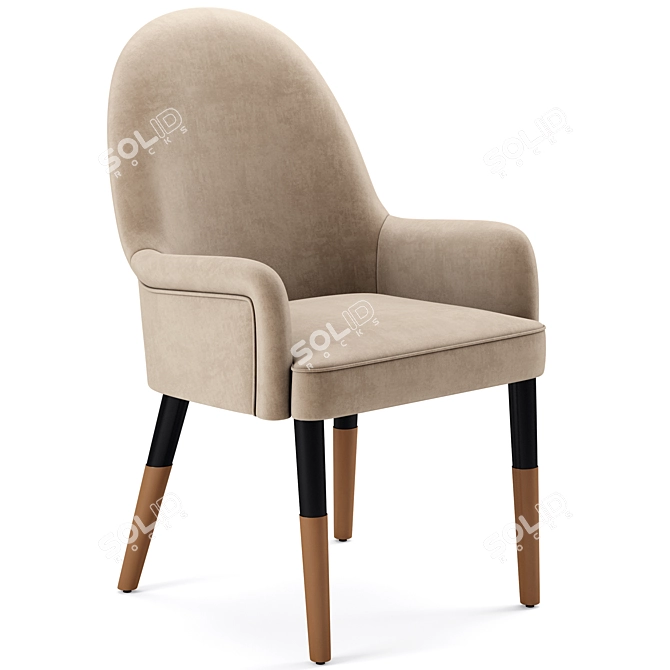 Alchemy Carver Armchair: Elevated Elegance for your Dining Space 3D model image 1