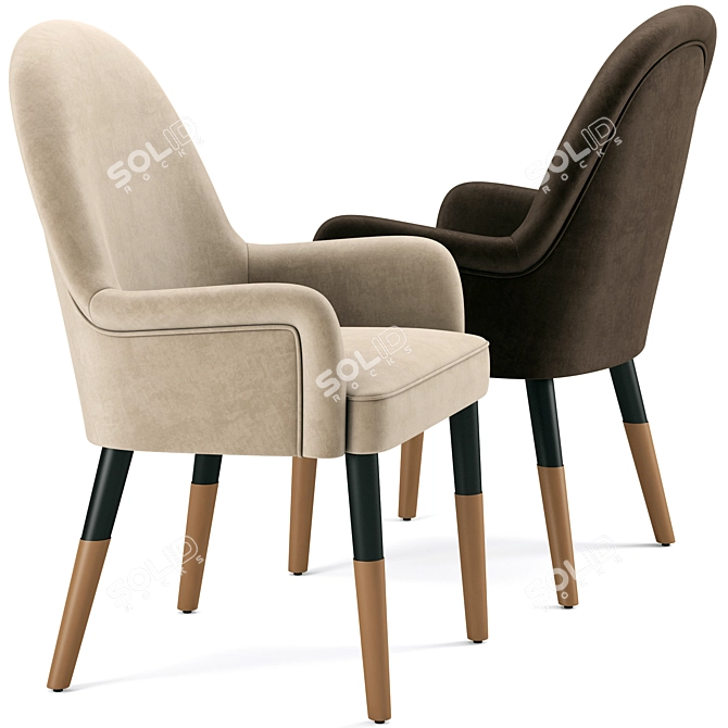 Alchemy Carver Armchair: Elevated Elegance for your Dining Space 3D model image 3