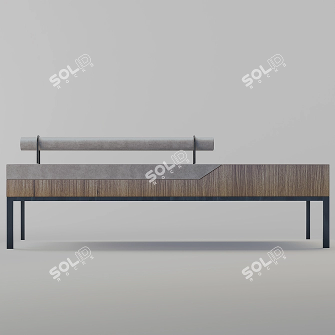 Modern 2015 Bench: Stylish & Functional 3D model image 2