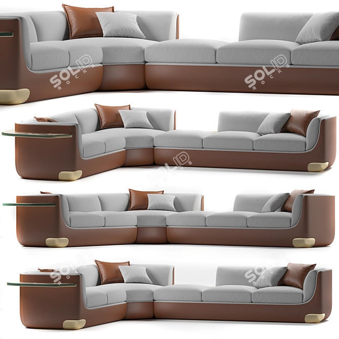 Product Title: Luxury Longhi Bravery Sofa 3D model image 1