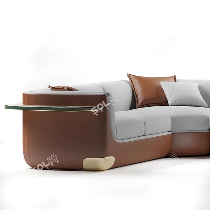 Product Title: Luxury Longhi Bravery Sofa 3D model image 3